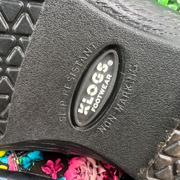 Klogs Slip On Multicolored Flower Nurses Shoes Womens Sz 9M - Picture 8 of 10